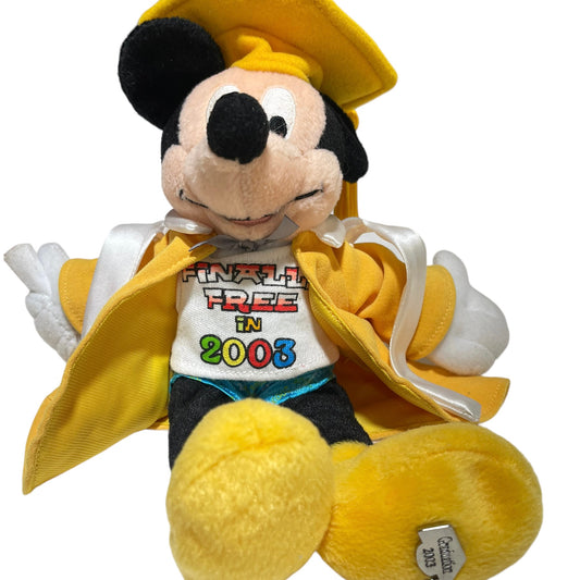 Vintage Graduation MickeyMouse Plush,' Finally Free in 2003!'