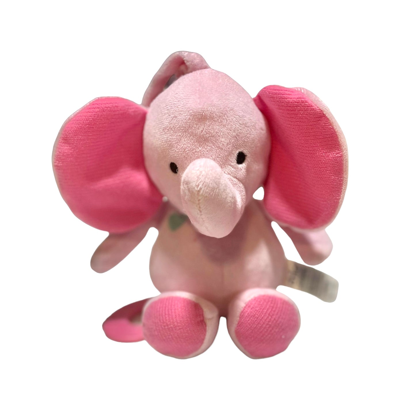 Carter's Child of Mine Pink Elephant Musical Crib Teether Toy, Plays Brahms' Lullabye EUC