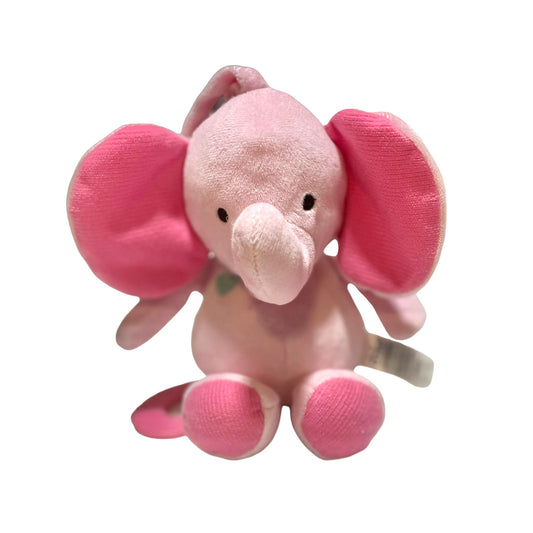 Carter's Child of Mine Pink Elephant Musical Crib Teether Toy, Plays Brahms' Lullabye EUC