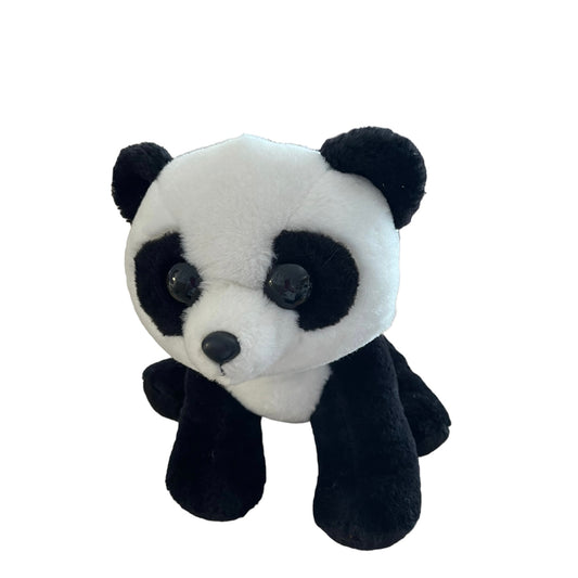 Sweet  & Cuddly 8" Sitting Panda Baby in Excellent Preowned Condition