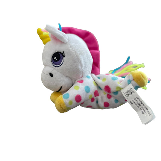 Sunny Days 5" Polkadot Baby Unicorn with Hot Pink Mane and Multicoloured Tail