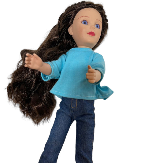 Beautiful Preowned 17" Brunette, Blue eyed Journey Girl, Dana. GUC