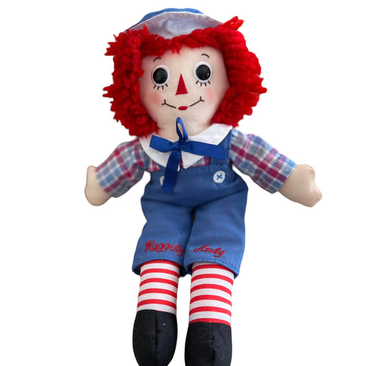 Raggedy Andy Plush Doll, Classic Pre-Owned 12" Stuffed Toy