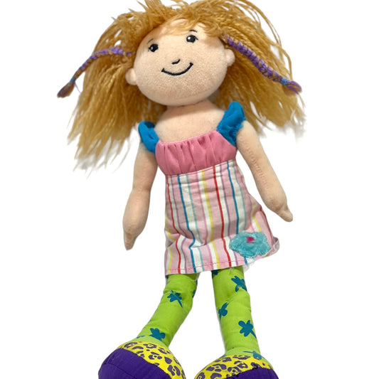 Groovy Girls Blond, Purple Braids, Cute Outfit & Embroidered Face Manhattan Toys