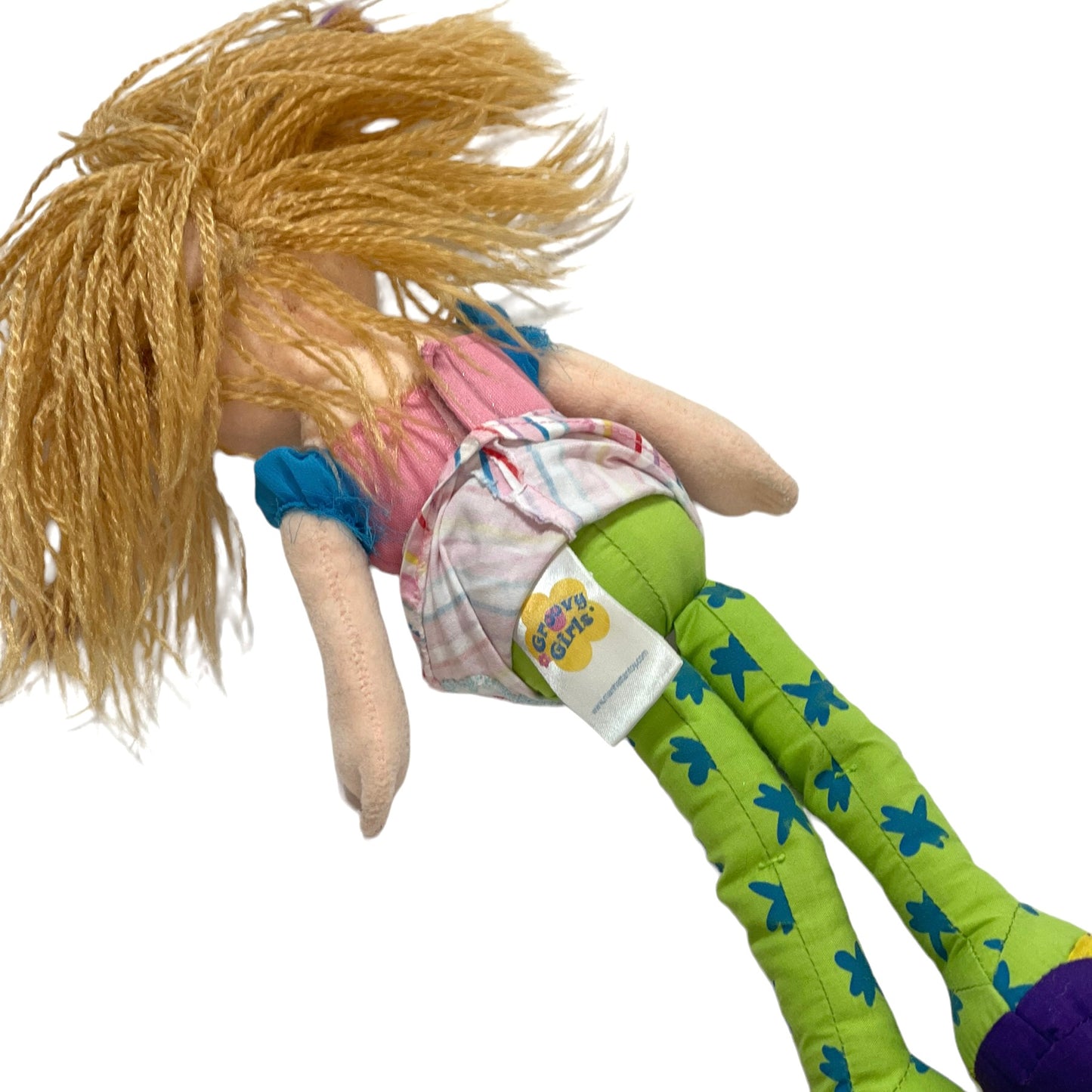 Groovy Girls Blond, Purple Braids, Cute Outfit & Embroidered Face Manhattan Toys