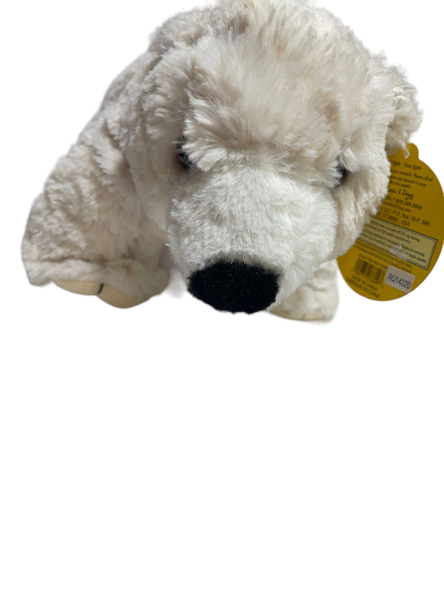Glacier, Melissa & Doug Polar Bear Ultra Soft  12"  Plush Stuffed Animal Black Eyes & Nose