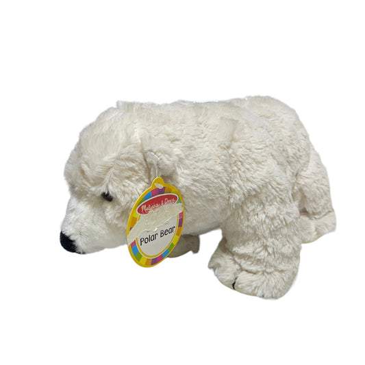 Glacier, Melissa & Doug Polar Bear Ultra Soft  12"  Plush Stuffed Animal Black Eyes & Nose