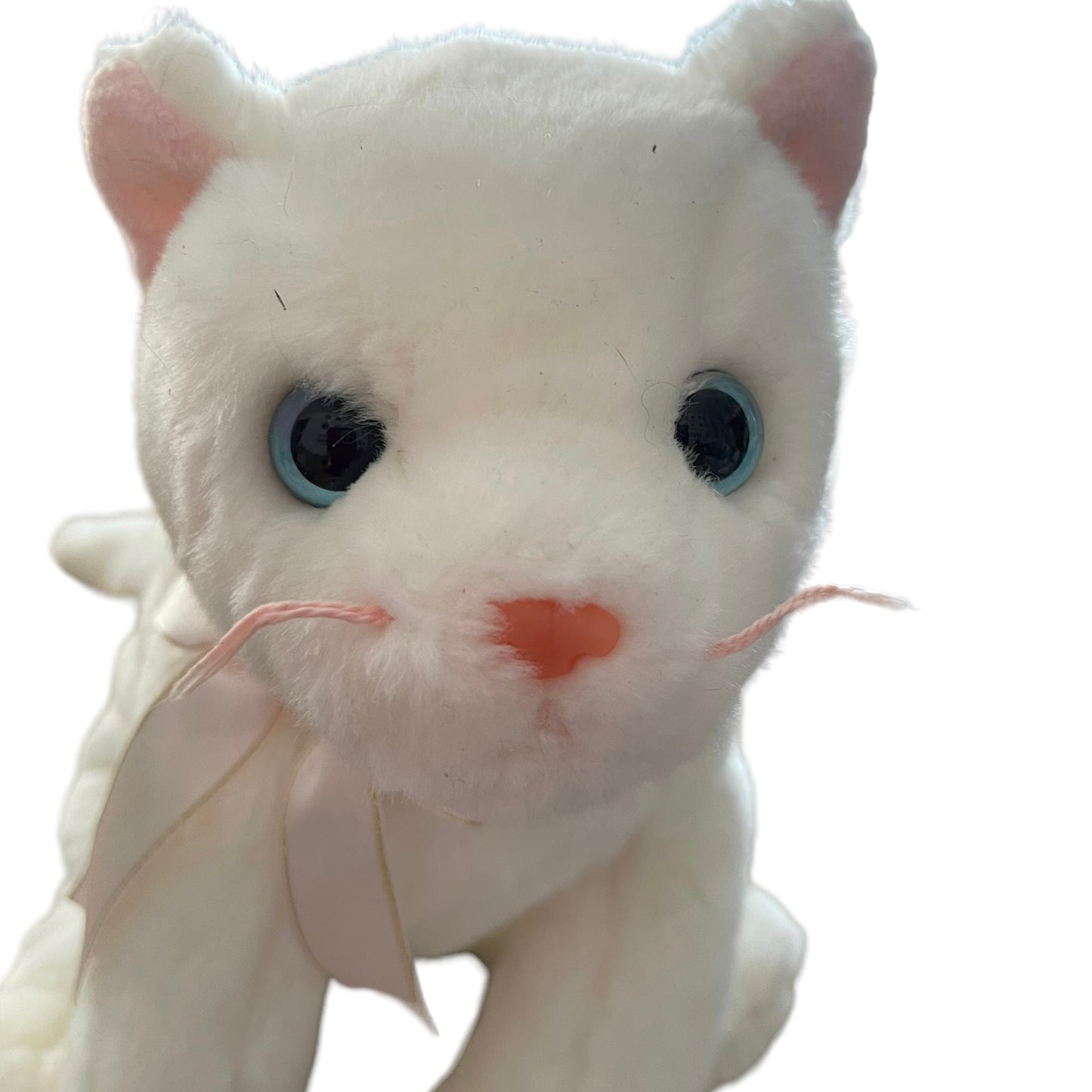 Vintage 1999 Ty Beanie Buddy Flip, White Plush  Kitten Cat
