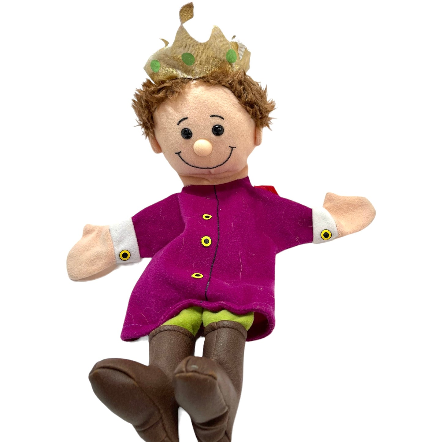 Preowned Prince Charming Hand Puppet Royal Purple Robes