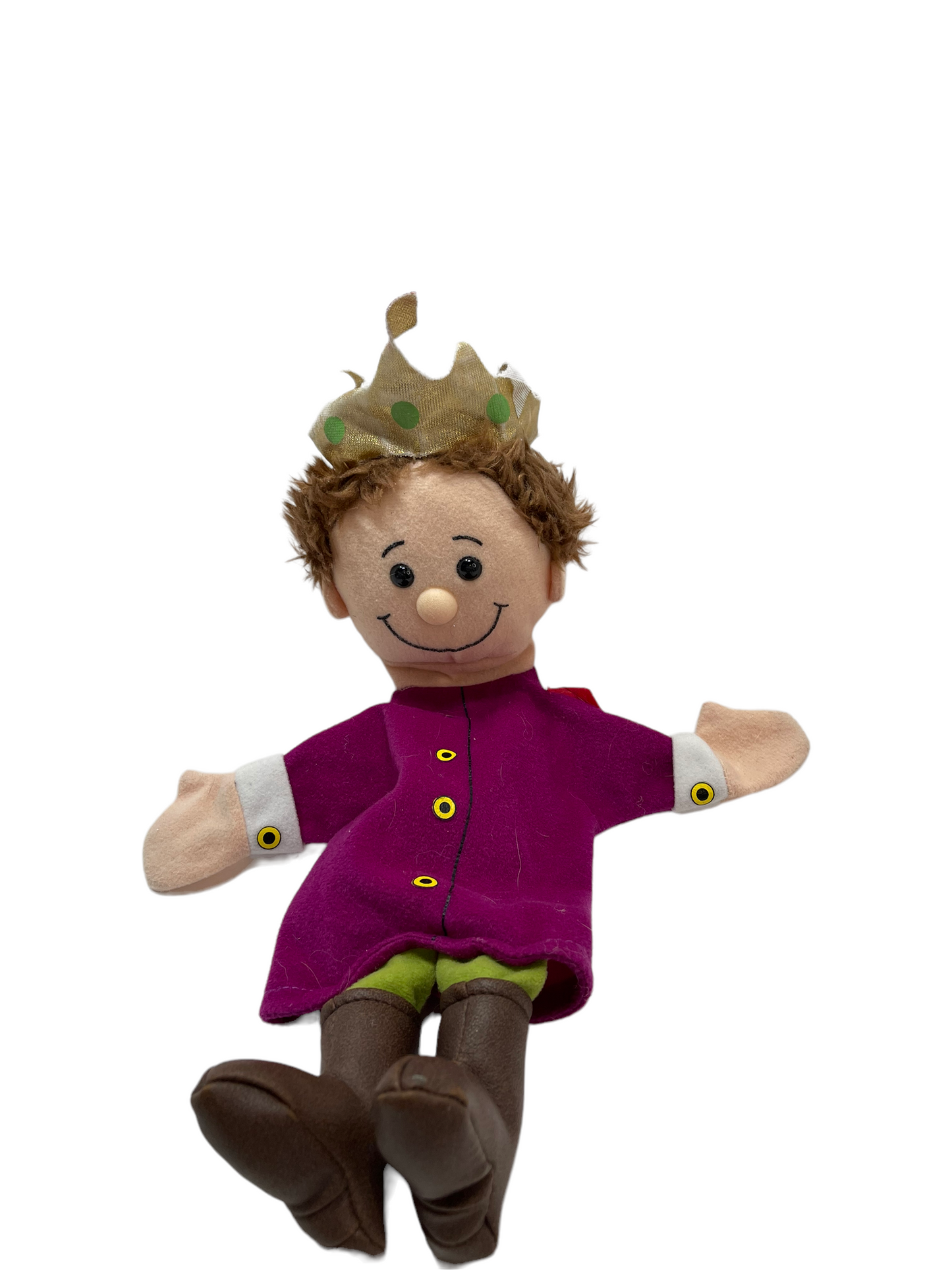 Preowned Prince Charming Hand Puppet Royal Purple Robes